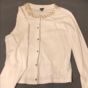 RAFAELLA elegant pearl sweater